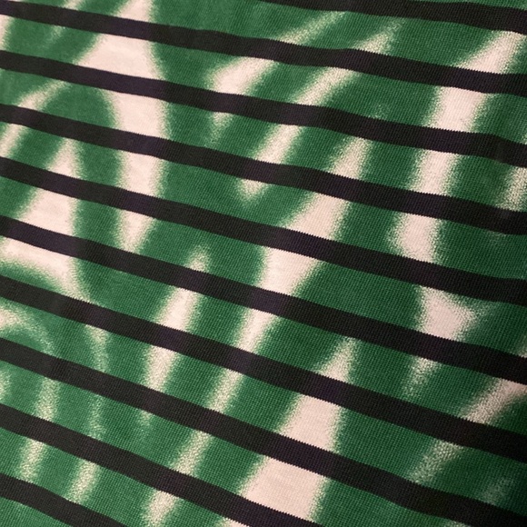 Short Sleeved - Green, White & Black Striped Graffiti Shirt - Picture 3 of 4